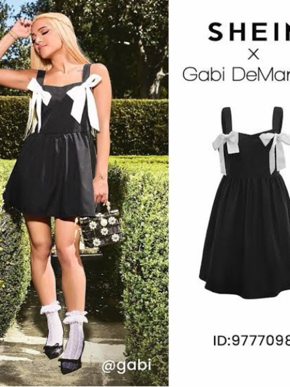SHEIN X Gabi Demartino fashion bow dress